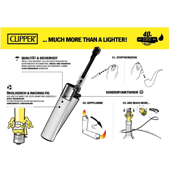 CLIPPER - Classic Reusable Feuerzeug Design Mix
